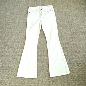 Frame white flare jeans